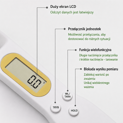 Elektroniczna łyżka z wagą LCD